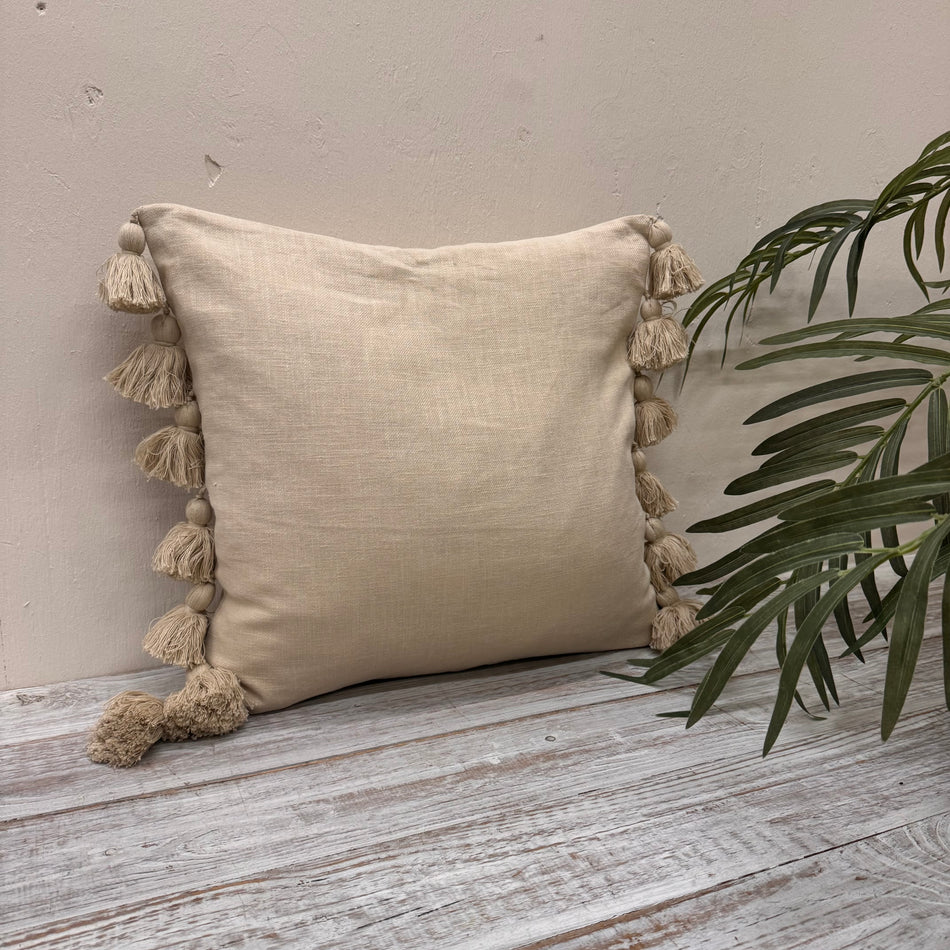 PTMD Dolly Dekokissen Creme Quasten 45x45 Neuware