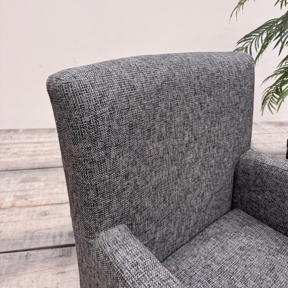 Loungesessel Dunkelgrau meliert gepolstert Sessel Gebraucht