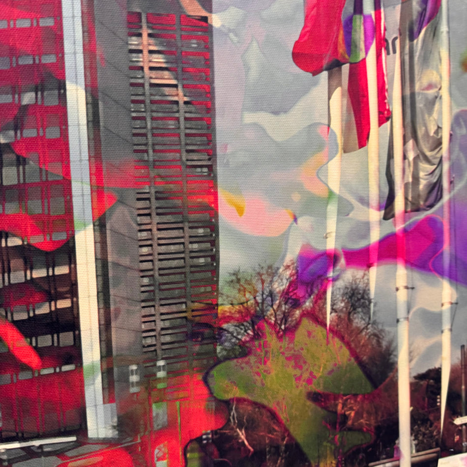 Wandbild 90x90 - Frankfurt Marriott Hotel - Fotodruck auf Leinwand Gebraucht