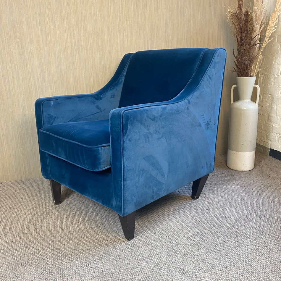 Sessel gebraucht blau petrol Samt
