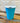 Abfalleimer blau Kunststoff mit Deckel 18,5cm