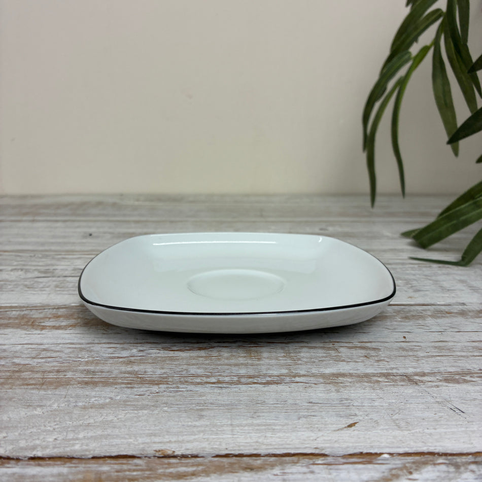 Seltmann Weiden Lido Kombi-Untertasse eckig 14,5 cm Black Line