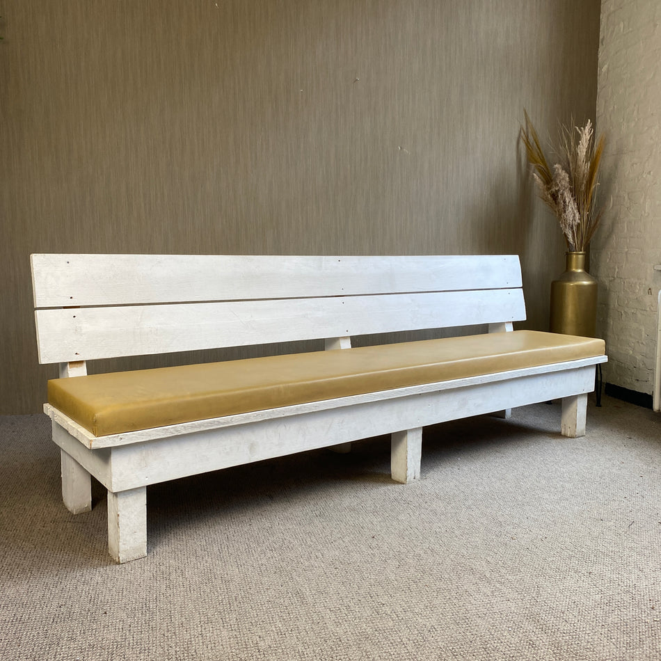 Sitzbank gebraucht weiß Holz Outdoor Bank Gartenmöbel