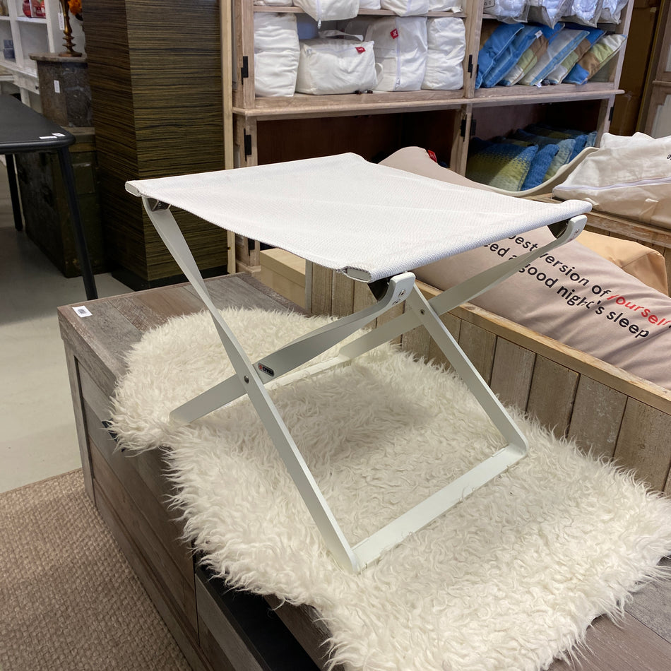 EMU Ciak Fußhocker Klapphocker Weiß Textil Outdoor Garten