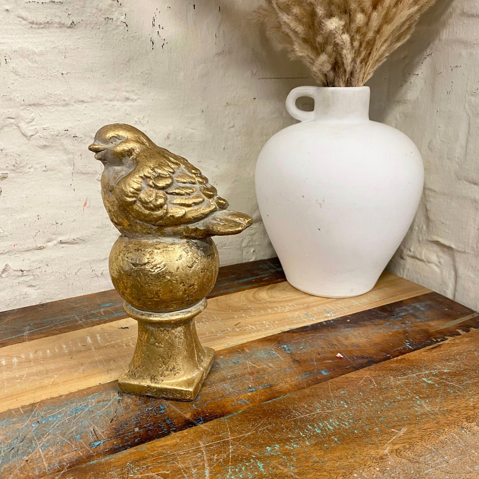 Countryfield Figur Terrence Vogel golden 20cm Deko L