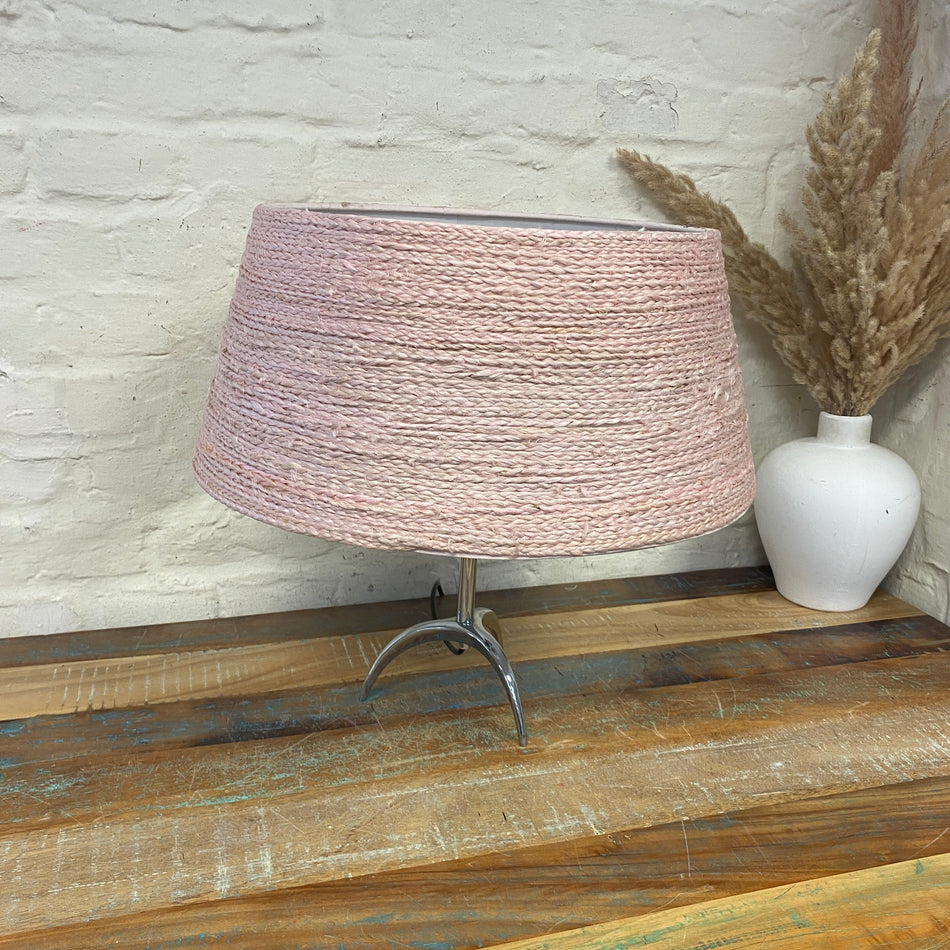 Lampenschirm Jute Rope Drum rosa 45 cm Deko