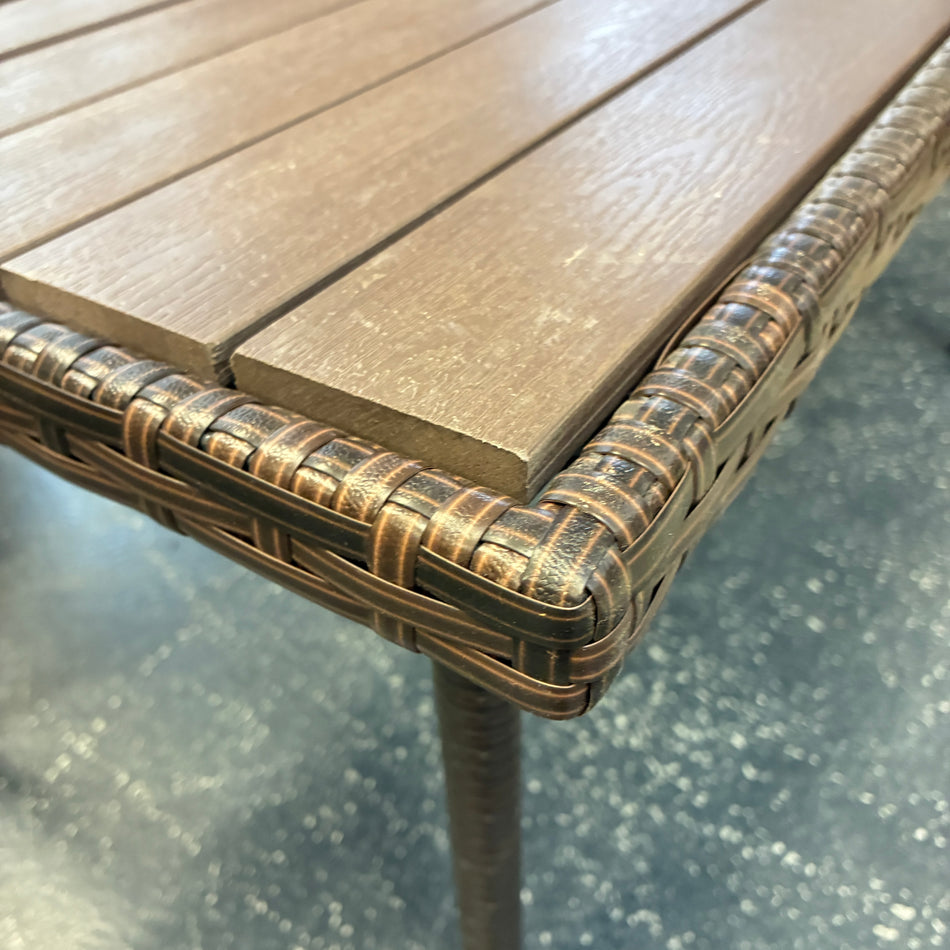 Outdoor Couchtisch braun Kunststoff Garten Tisch