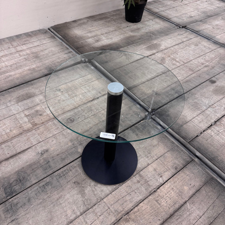 Beistelltisch Rund Glas Chrom 50cm Design Tisch Gebraucht