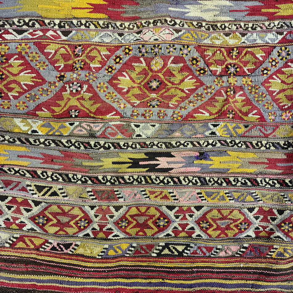 Orientalischer Teppich Vintage 110x94 Gemustert Säckchen Tasche