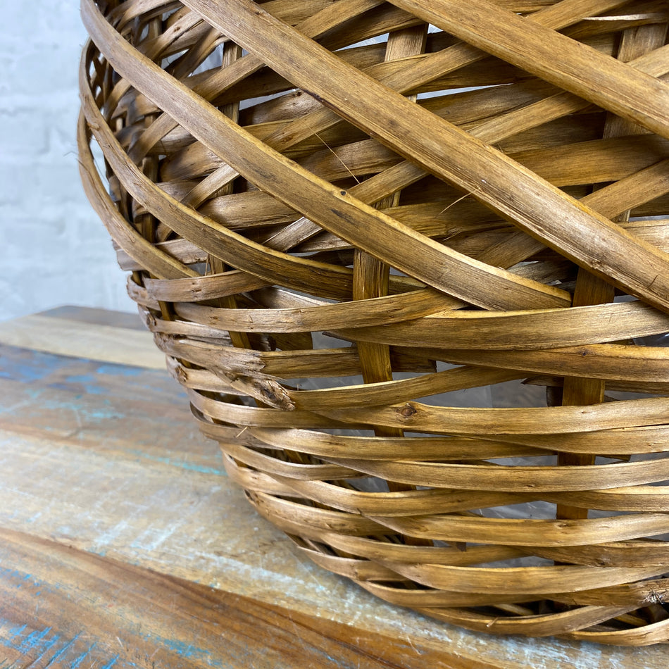 Korb braun Holz natürlich 56cm Deko Blumentopf beschichtet