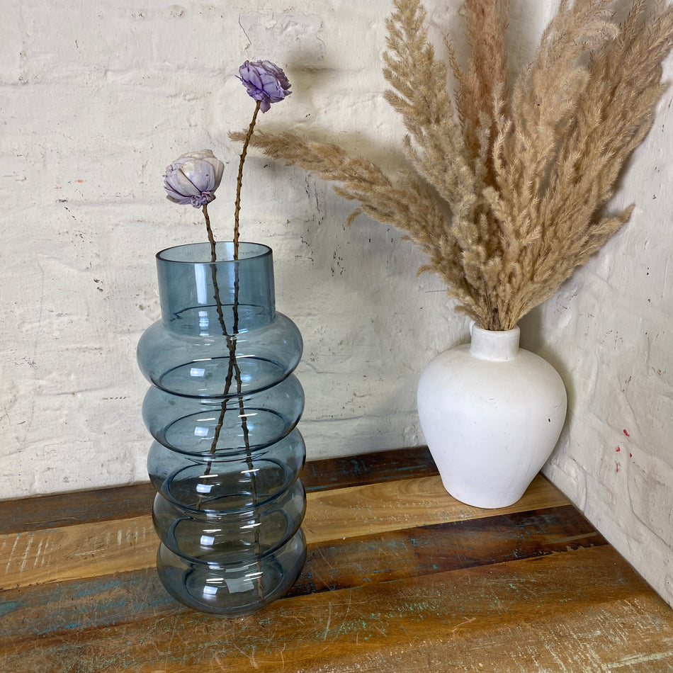 Countryfield Vase Nikky blau Glas 35cm
