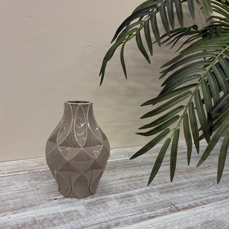Tettau Atelier Beige uni Vase Porzellan Deko