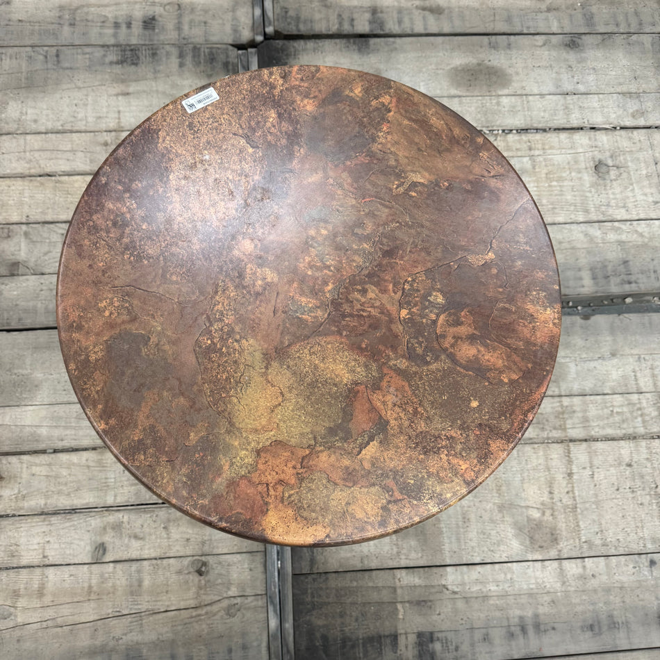 VEGA Beistelltisch Rund Dunkel Marmoroptik Holz Tisch gebraucht