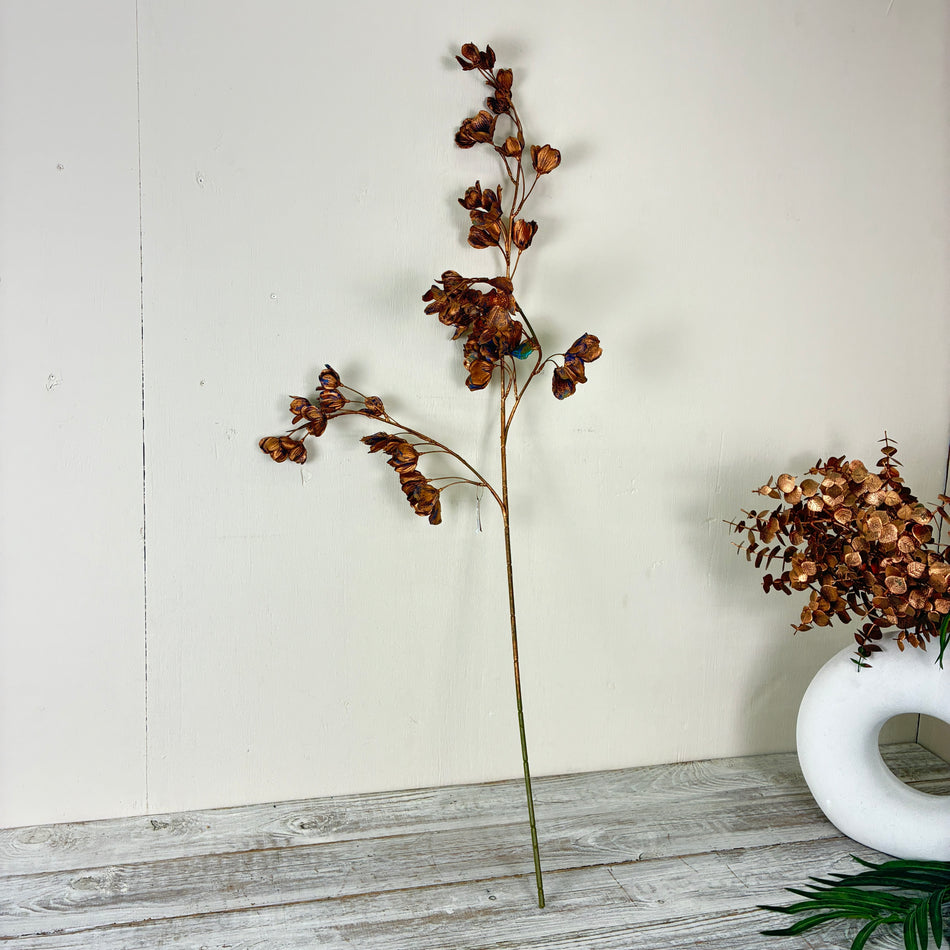 Kunstzweig Wolfsbeere 105cm Braun Kunstpflanze Herbst Dekozweig Deko