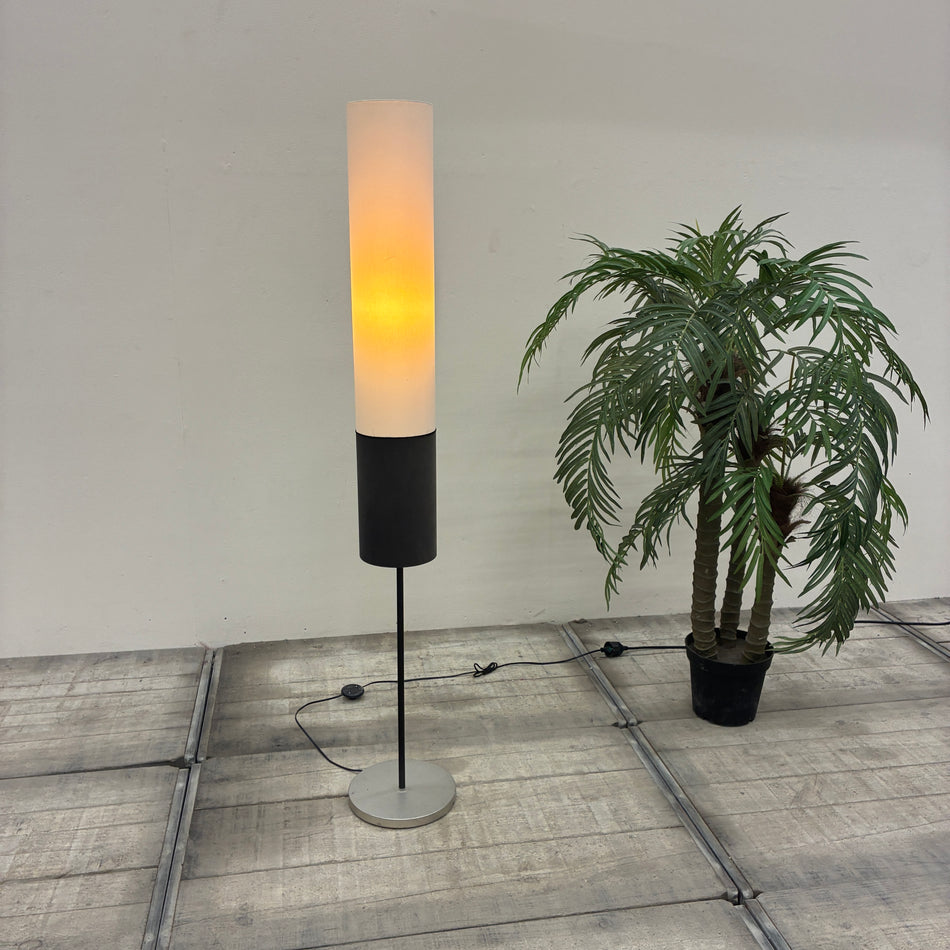 Stehlampe Beige Braungrau Schwarz Stoffschirm Lampe Gebraucht