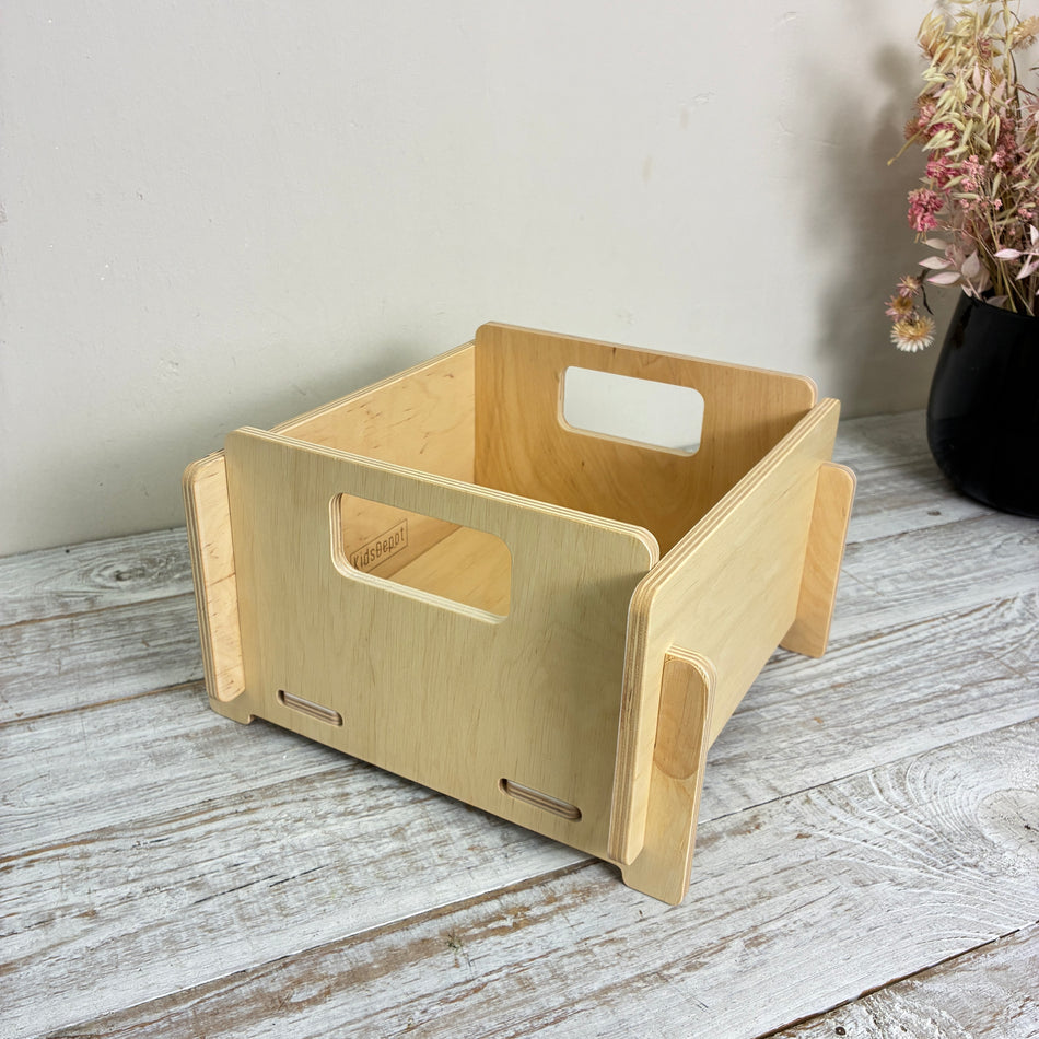 KidsDepot Holzkiste Aufbewahrungsbox Sperrholz Natur Spielzeugkiste Deko