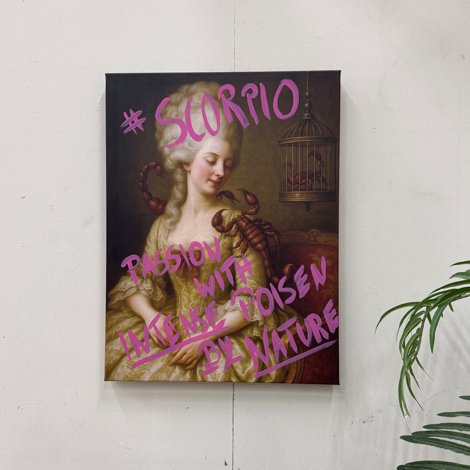 Thomas Klotz “SCORPIO” Pop Art Canvas Wall Art, Baroque & Graffiti Style