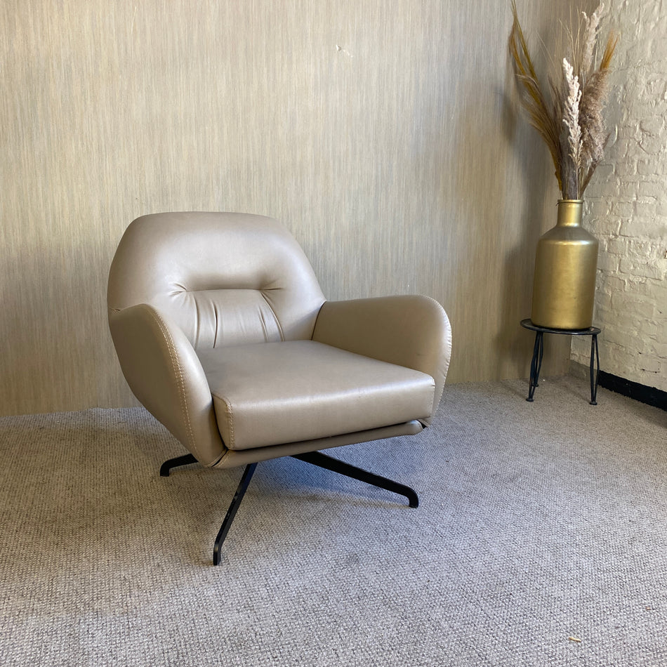 Sessel gebraucht grau Leder Loungesessel