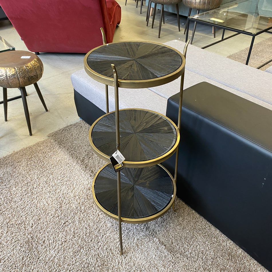 PTMD Beistelltisch Tylo goldfarben schwarz 85,5 cm