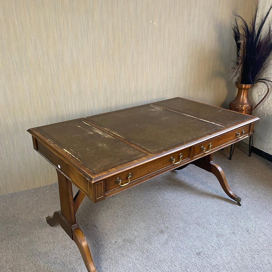 Englischer Schreibtisch antik Mahagoni Holz 20 Jh. Tisch