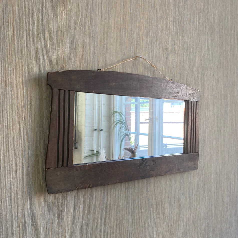 Wandspiegel antik Holz Spiegelglas vintage Spiel