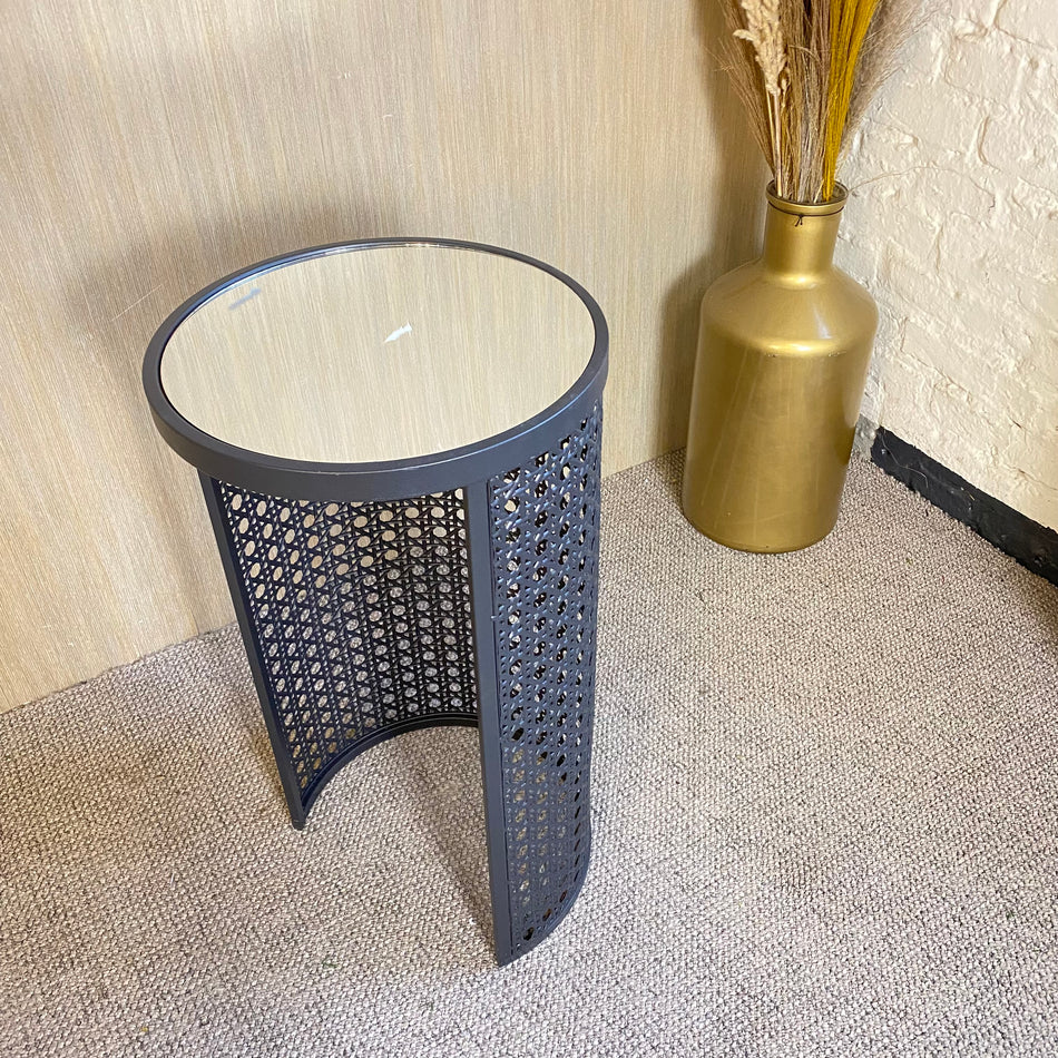 PTMD Beistelltisch Jinda mit Spiegel anthrazit Metall 66cm