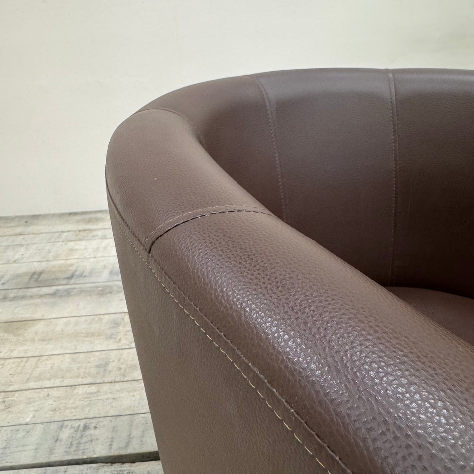 Cocktailsessel braun Kunstleder Sessel Gebraucht