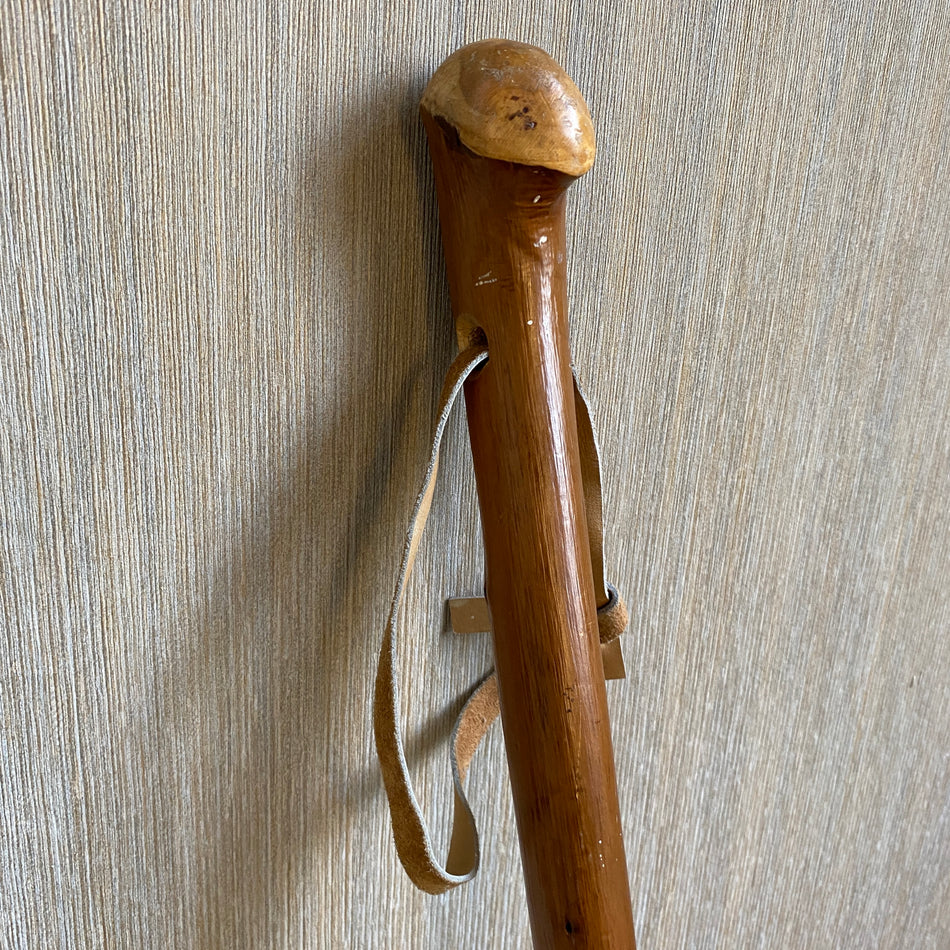 Gehstock antik Massivholz 100cm Krückstock