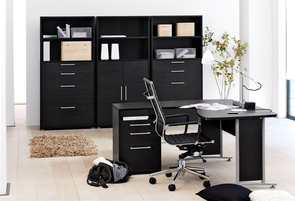 Prima 4x Schubladen Esche Schwarz