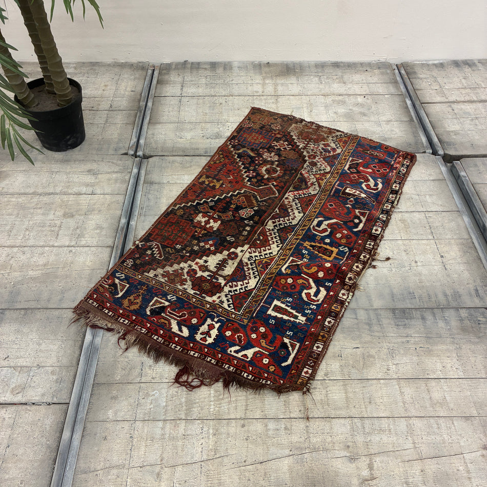 Orientalischer Teppich Vintage 73x122 Gemustert Fransen