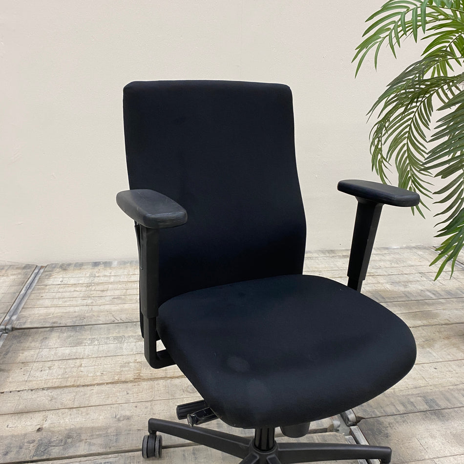 T!O Bürostuhl Schwarz Stoff Ergonomisch Stuhl Gebraucht