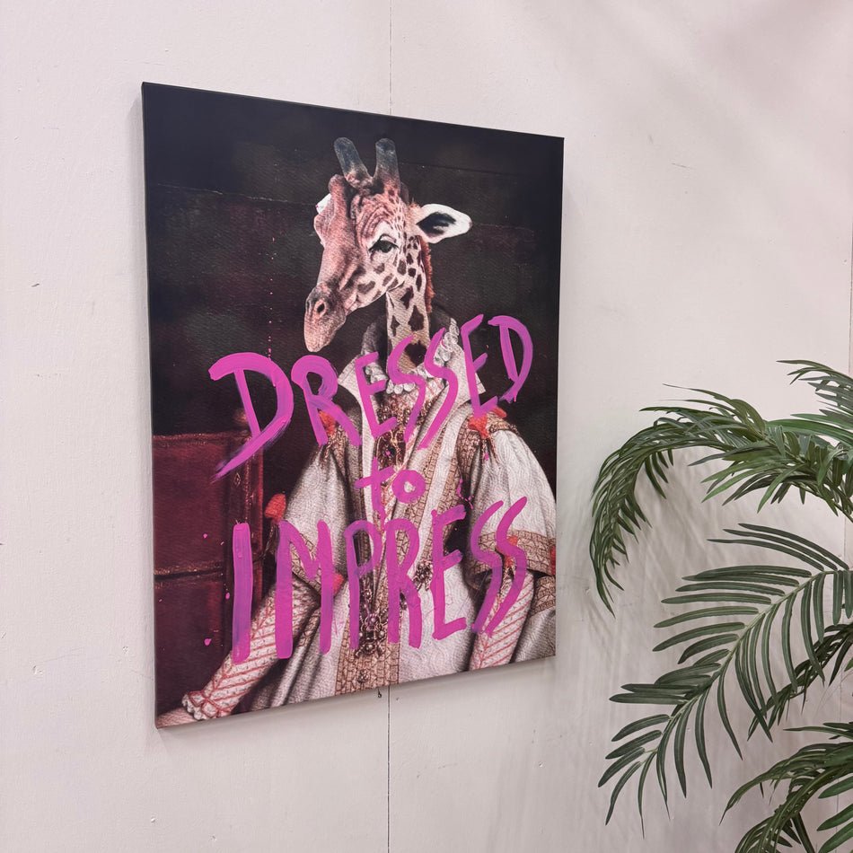 Thomas Klotz "Giraffe" Kunstdruck auf Leinwand 120x80 Wandbild Deko