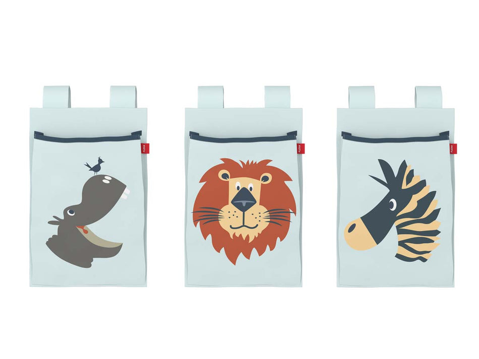 Betttaschen, 3er Set, Safari Neu