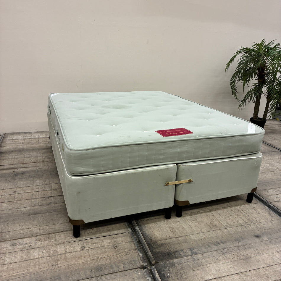Boxspringbett mit Schubladen 160x200 Hellgrün Inkl Matratze Bett Gebraucht