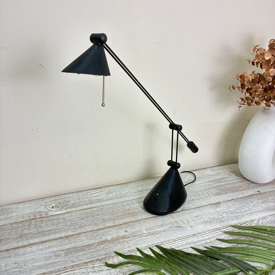 Schreibtischlampe Schwarz Metall Kunststoff Tischlampe Halogen Lampe Gebraucht