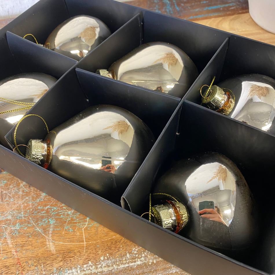 Xmas by Moos Weihnachtskugeln champagner 8cm 6 Stück