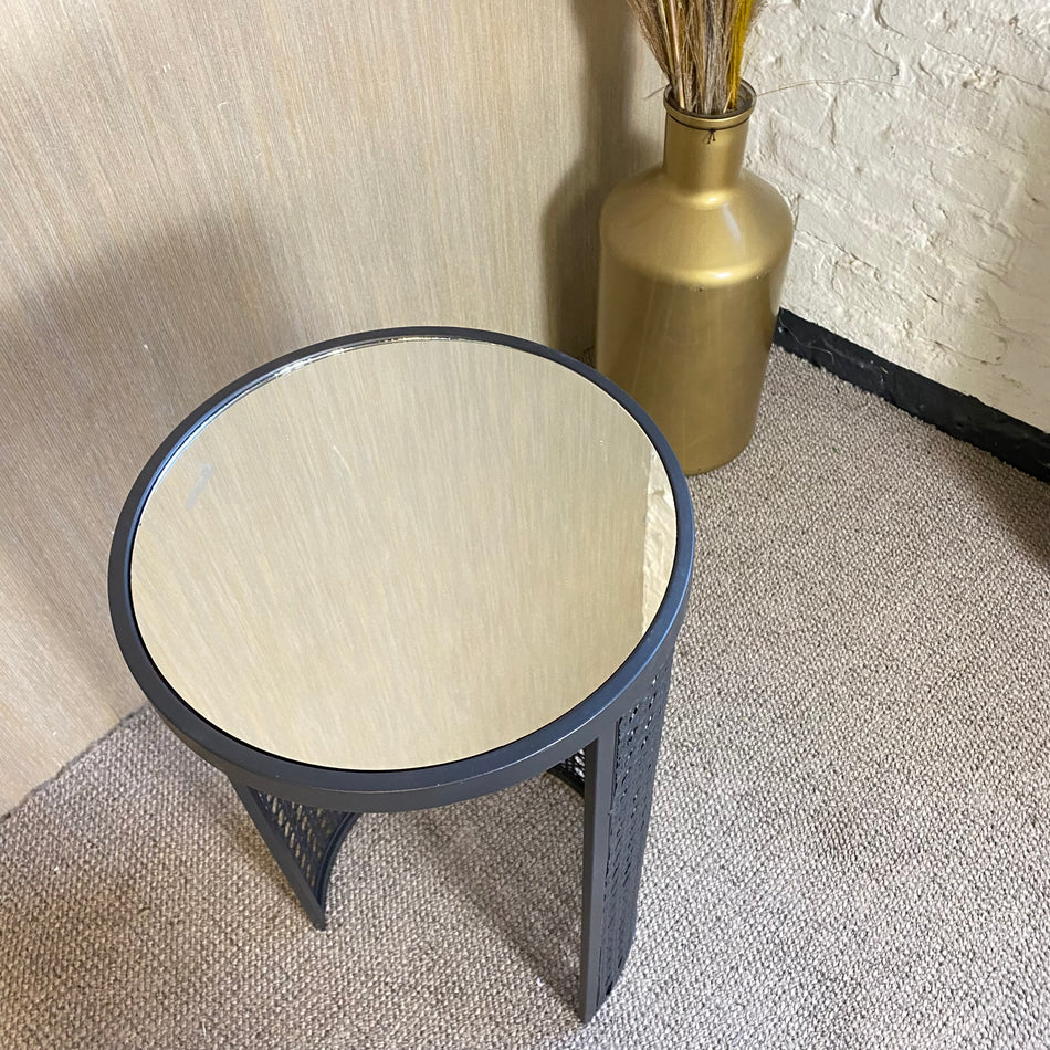 PTMD Beistelltisch Jinda mit Spiegel anthrazit Metall 66cm