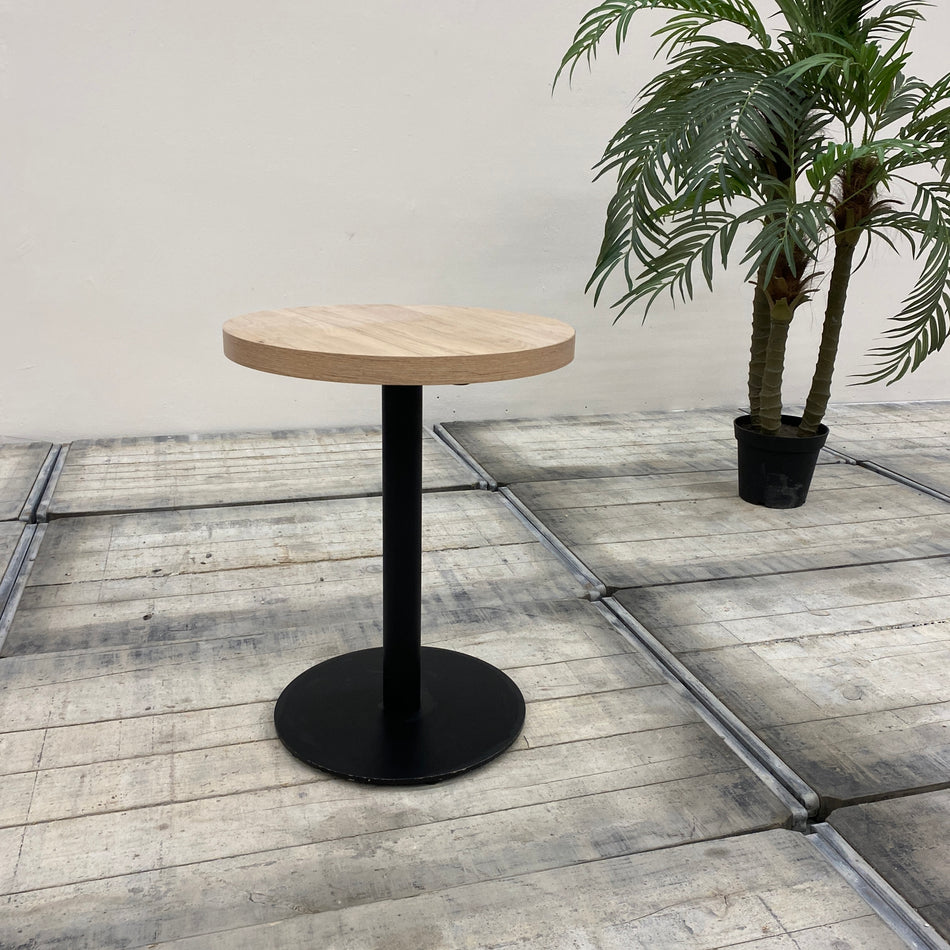 Beistelltisch Rund Eiche Furnier Metallfuß 50cm Tisch Gebraucht