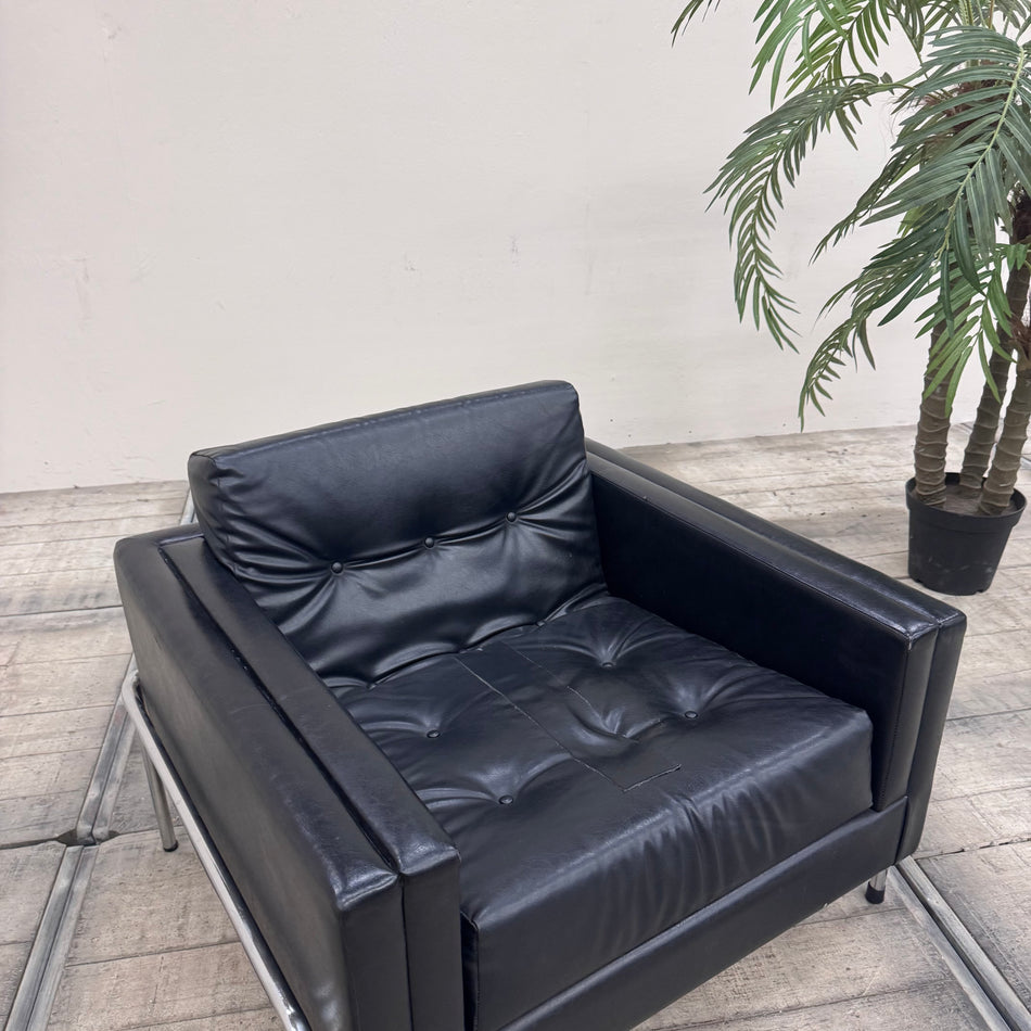 Design Leder Clubsessel im Bauhaus-Stil Schwarz Sessel gebraucht