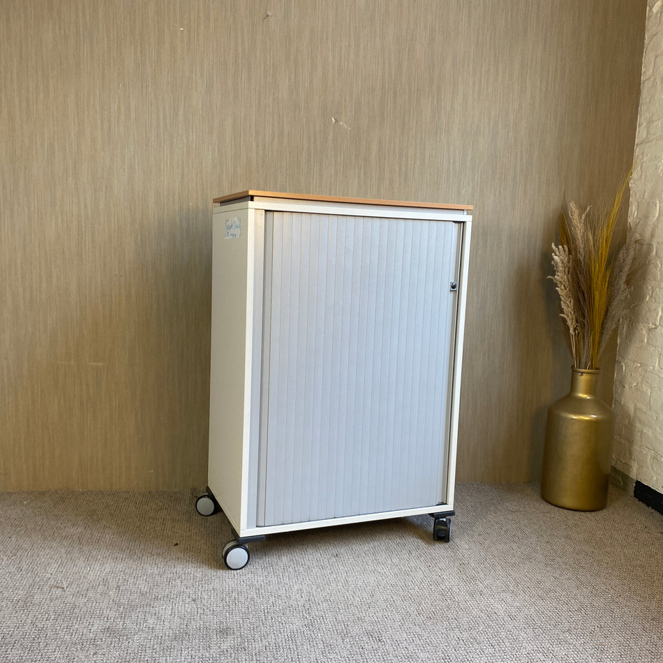 Steelcase Caddy gebraucht grau Holz Aktenschrank rollbar Büro