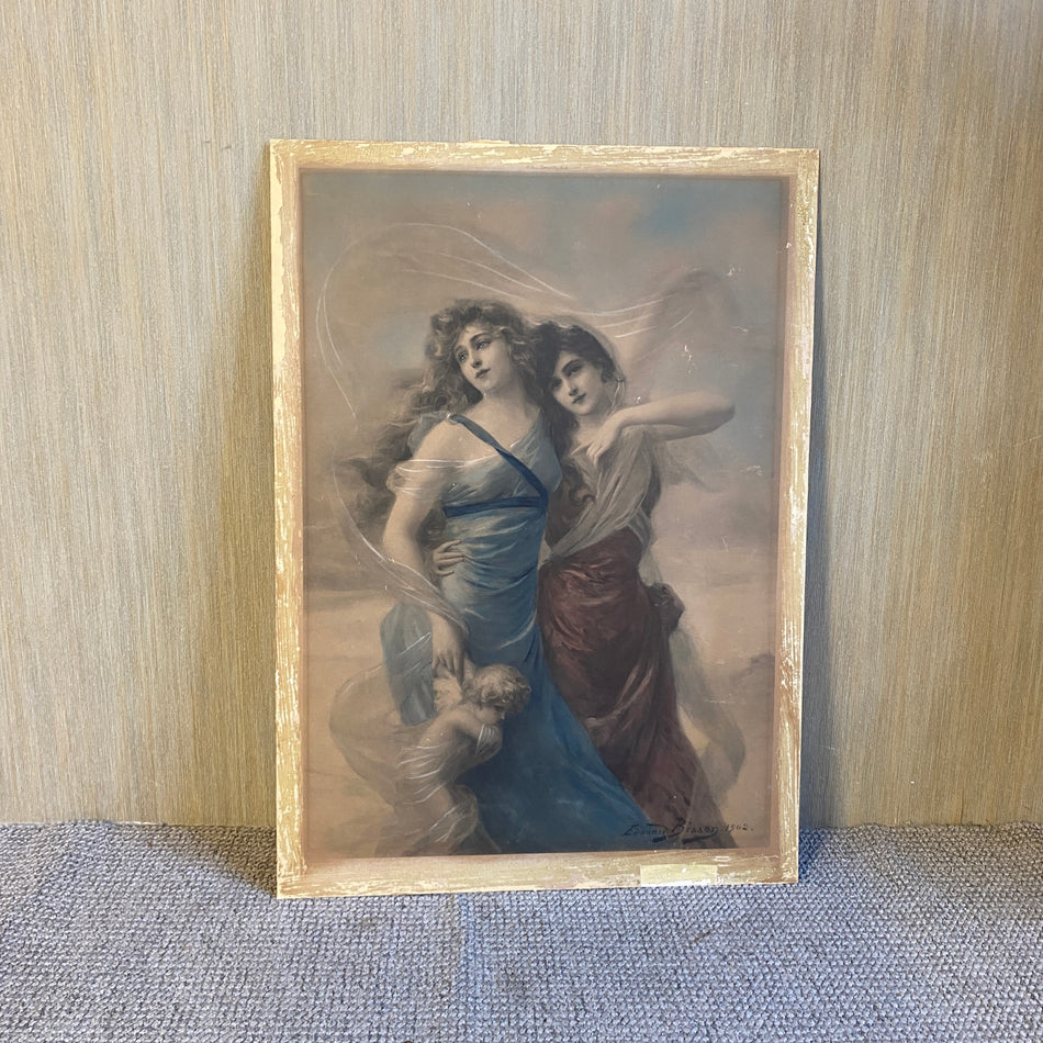 Kunstdruck 2 Engel im Himmel Wandbild Deko