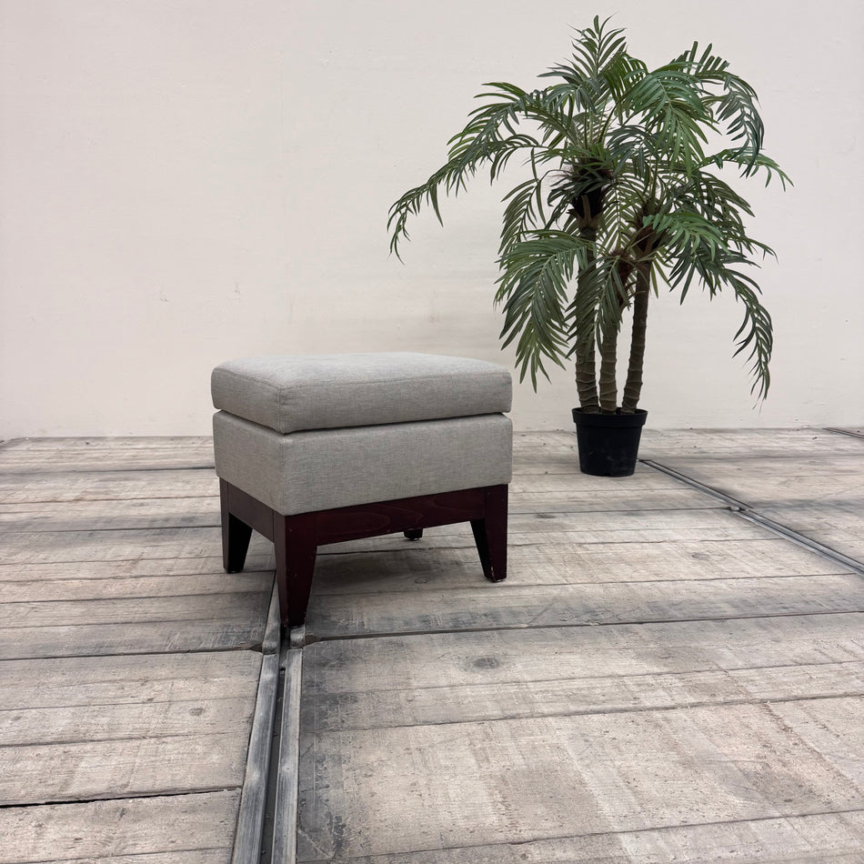 Sitzhocker Grau Gepolstert mit Polster 50cm Hocker Gebraucht