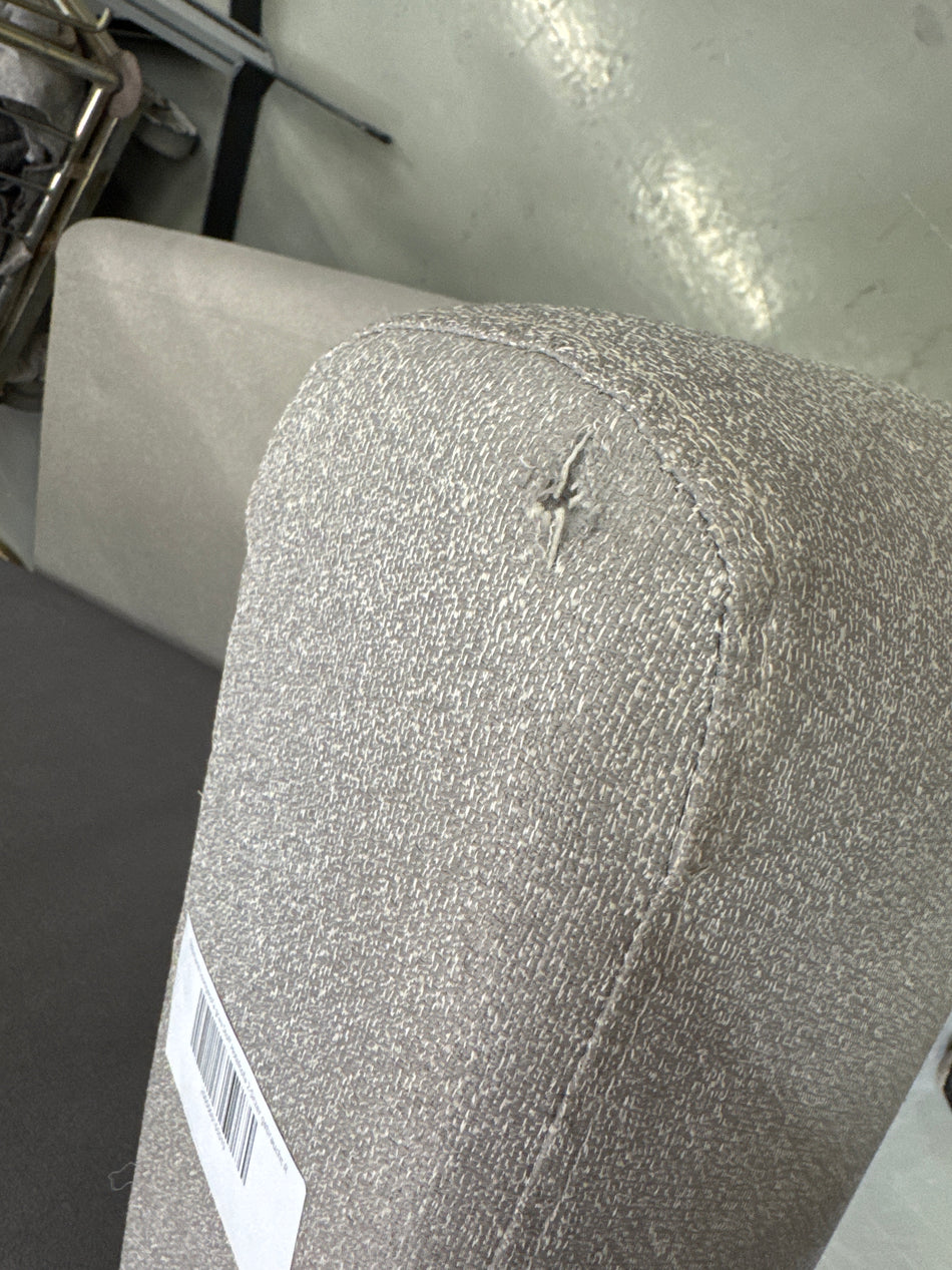 Ottomane Loungesofa grau Stoff Hotelsofa 2-Sitzer gebraucht R