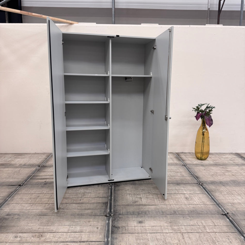Büroschrank Kombischrank mit Regalen und Kleiderstange Schrank Gebraucht