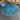 Teppich neu blau golden rund Niederflor Motiv 200cm