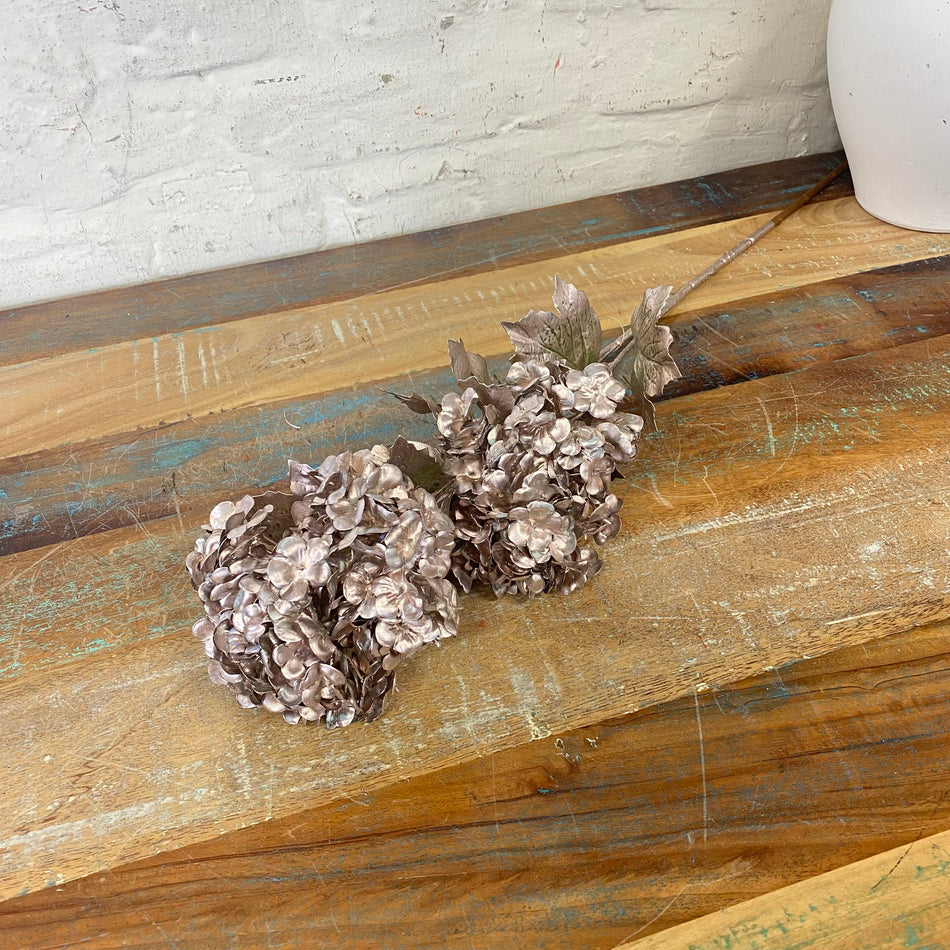 Künstliche Blume Viburnum champagnerfarben 67cm silbern Kunstpflanze