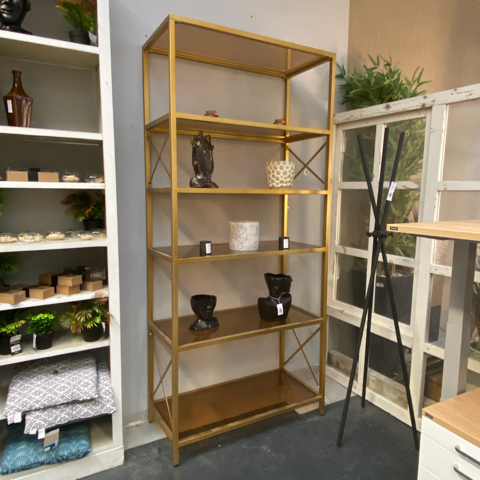 Kare Design Loft Regal golden Glas 220cm