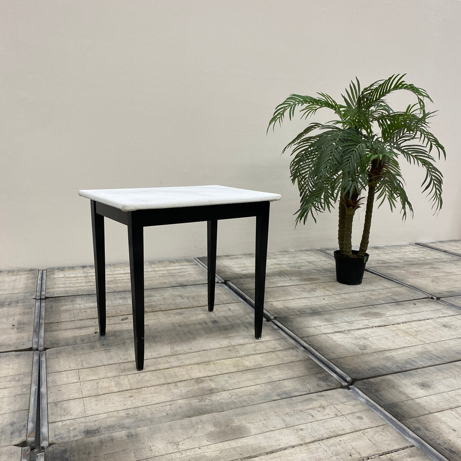 Vintage Tisch Schwarz Holz Textil Gebraucht