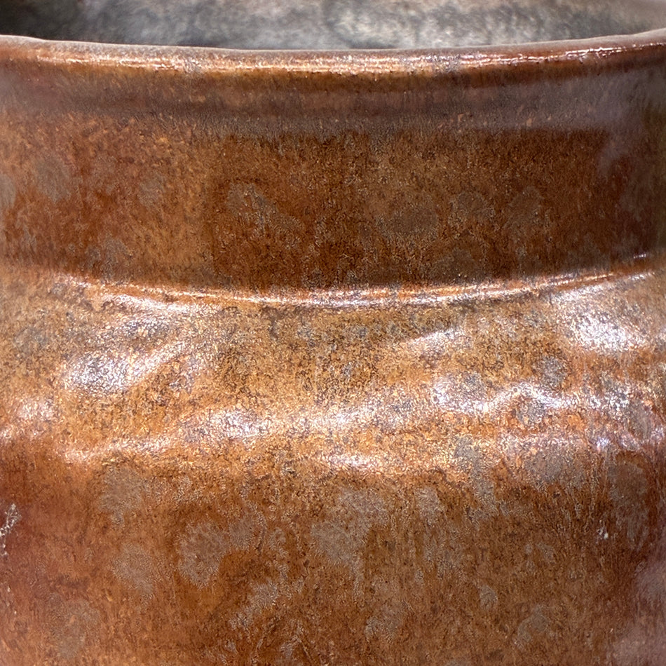Vase Kupfer Bronzefarben Keramik Dekoration Milchkanne 21cm