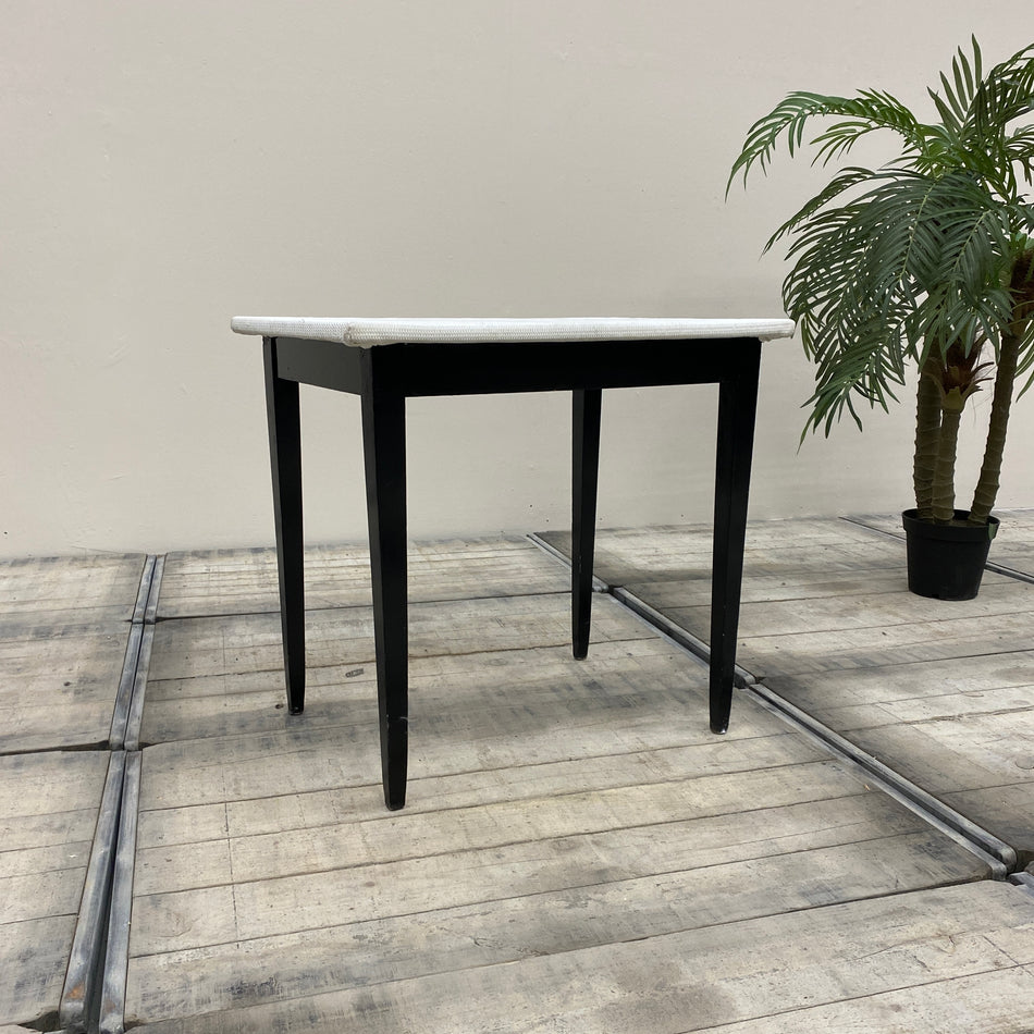 Vintage Tisch Schwarz Holz Textil Gebraucht